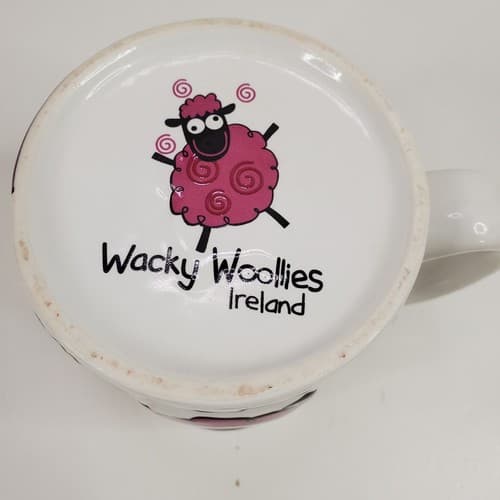 Wacky Woolies White Ceramic Porcelain Ireland Multicolor Raised Sheep Design Mug - Thumbnail 7