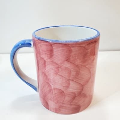 RB Alcobaca Pottery Coffee Mug Vegetable Artichoke Design Made in Portugal - Thumbnail 3