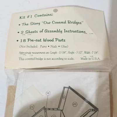 Old Timey Toys Pennsylvania Covered Bridge Kit Models Kit Suitable O/S Gauge NOS - Thumbnail 5