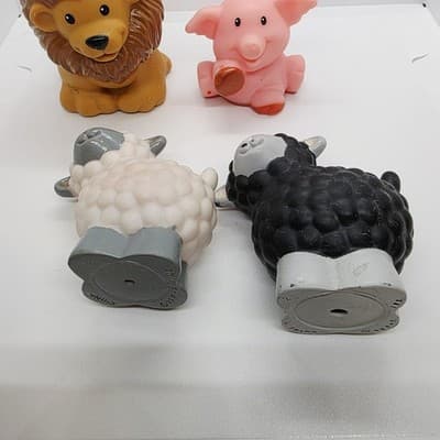 Lot of 7 Fisher Price Little People Zoo & Farm Animals Lion Cow Pig Tiger Sheep - Thumbnail 15
