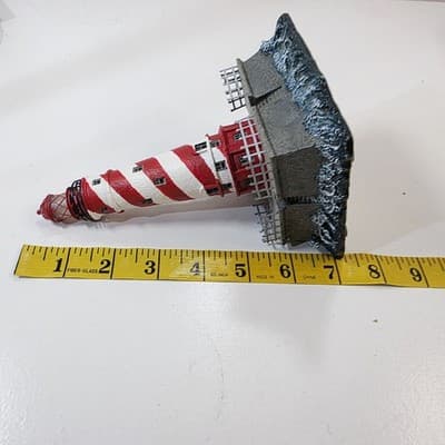 1997 Lefton Historic American Lighthouse White Shoal Blinking Lights Works VIDEO - Thumbnail 14