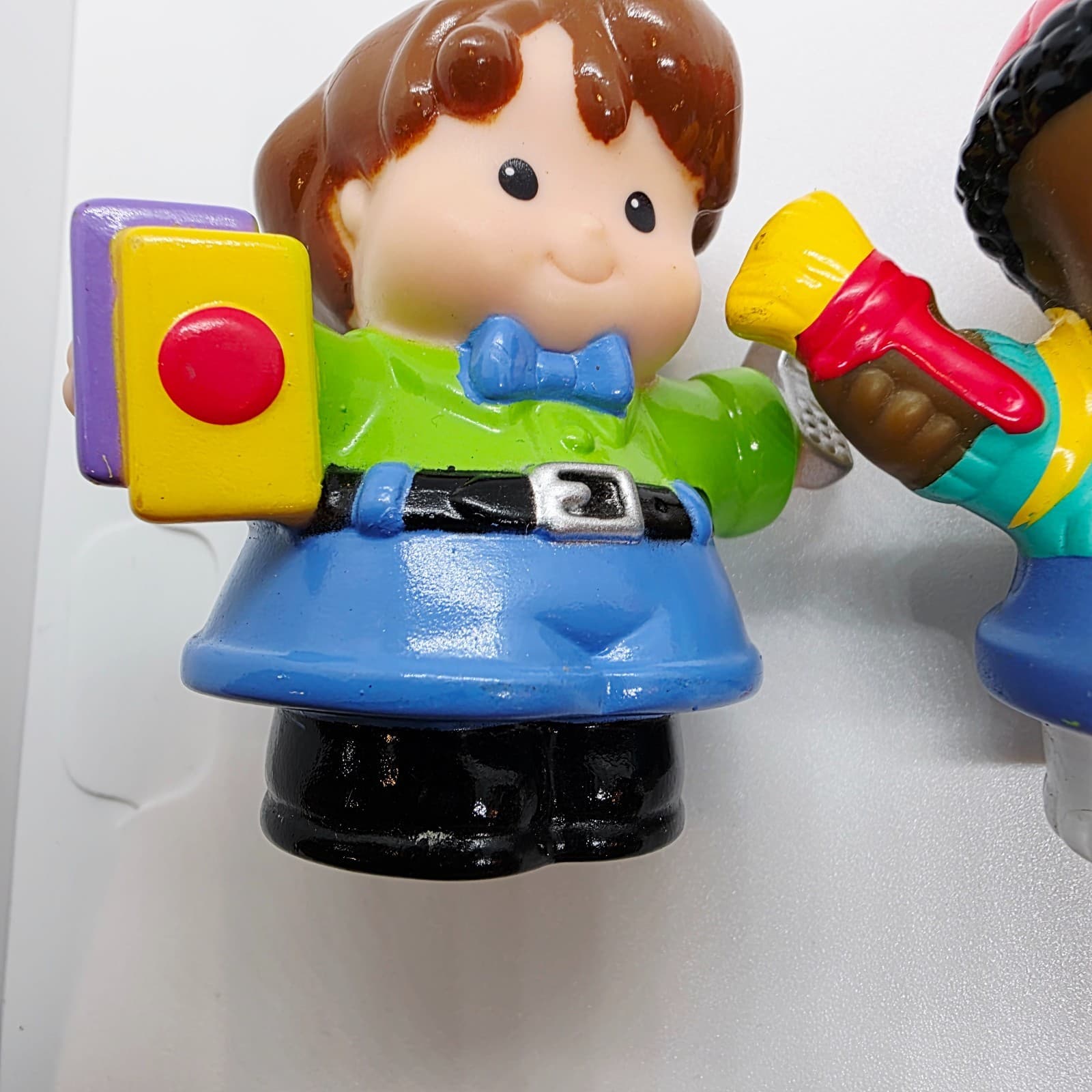 Mattel Fisher Price Little People Figures Lot of 3 PVC Gas Station, Boy - Thumbnail 2