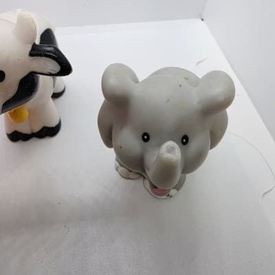 Lot of 7 Fisher Price Little People Zoo & Farm Animals Lion Cow Pig Tiger Sheep - Thumbnail 6