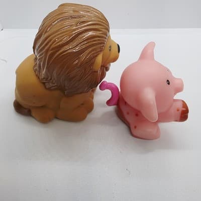 Lot of 7 Fisher Price Little People Zoo & Farm Animals Lion Cow Pig Tiger Sheep - Thumbnail 20