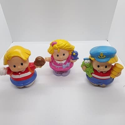 Mattel Fisher Price Little People Figures Lot of 5 PVC Boy Girl Clown 2007, 2003 - Thumbnail 5