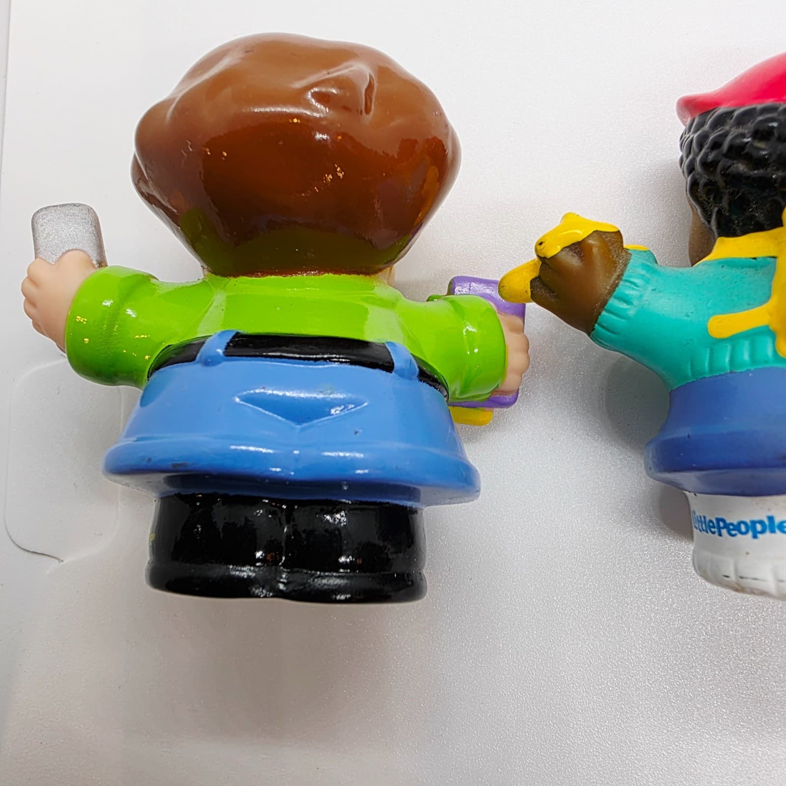 Mattel Fisher Price Little People Figures Lot of 3 PVC Gas Station, Boy - Thumbnail 5