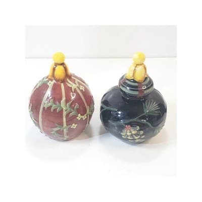 Vintage CIC Ceramic Christmas Ball Ornaments Salt and Pepper Shakers - Thumbnail 5