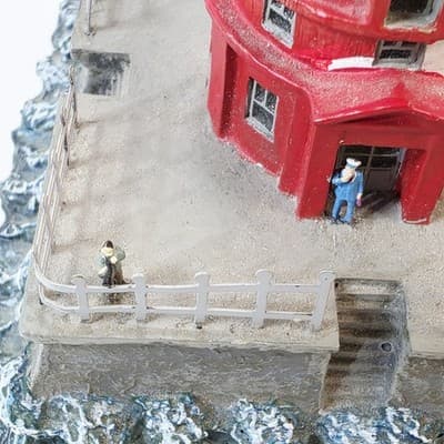 1997 Lefton Historic American Lighthouse White Shoal Blinking Lights Works VIDEO - Thumbnail 7