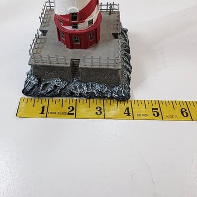 1997 Lefton Historic American Lighthouse White Shoal Blinking Lights Works VIDEO - Thumbnail 13