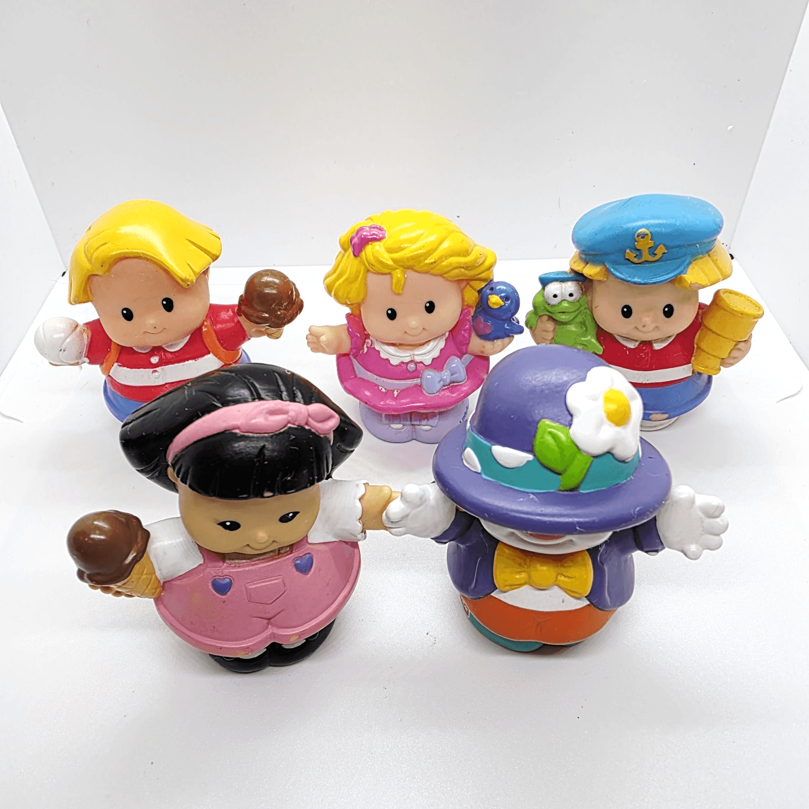 Mattel Fisher Price Little People Figures Lot of 5 PVC Boy Girl Clown 2007, 2003