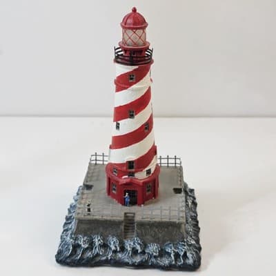 1997 Lefton Historic American Lighthouse White Shoal Blinking Lights Works VIDEO - Thumbnail 6