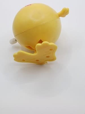Vintage Russ Crazy Eyes Wind Up Easter Egg Toy Yellow Works SEE VIDEO - Thumbnail 5
