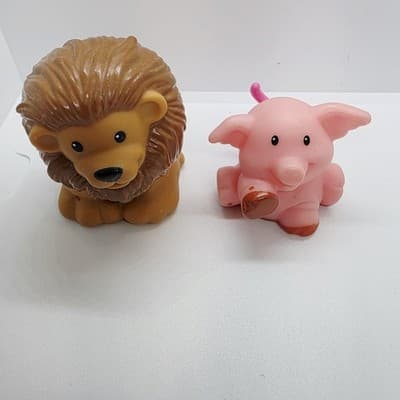 Lot of 7 Fisher Price Little People Zoo & Farm Animals Lion Cow Pig Tiger Sheep - Thumbnail 17