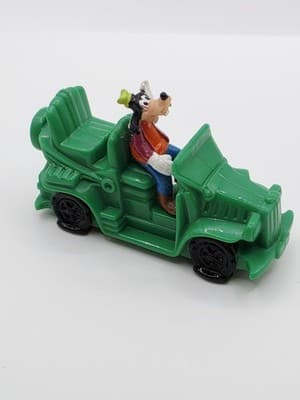 Vintage Disney Burger King Kids Club Green Goofy Car Plastic Wind Up Toy VIDEO - Thumbnail 4