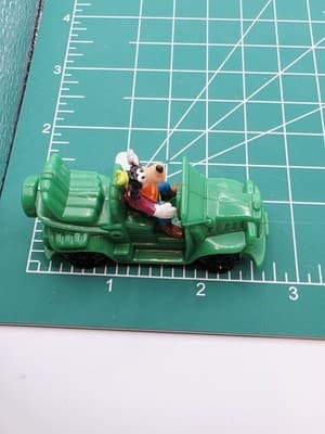 Vintage Disney Burger King Kids Club Green Goofy Car Plastic Wind Up Toy VIDEO - Thumbnail 7