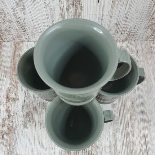 Cambro Shoreline 8 Oz Plastic Green Coffee Mugs Huntington Beach CA USA Set of 4 - Thumbnail 3