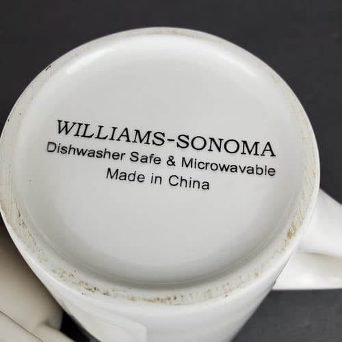 Williams Sonoma Simplistic Snowman 10 oz Mugs Coffee Tea Cocoa Set of 2 Holiday - Thumbnail 10