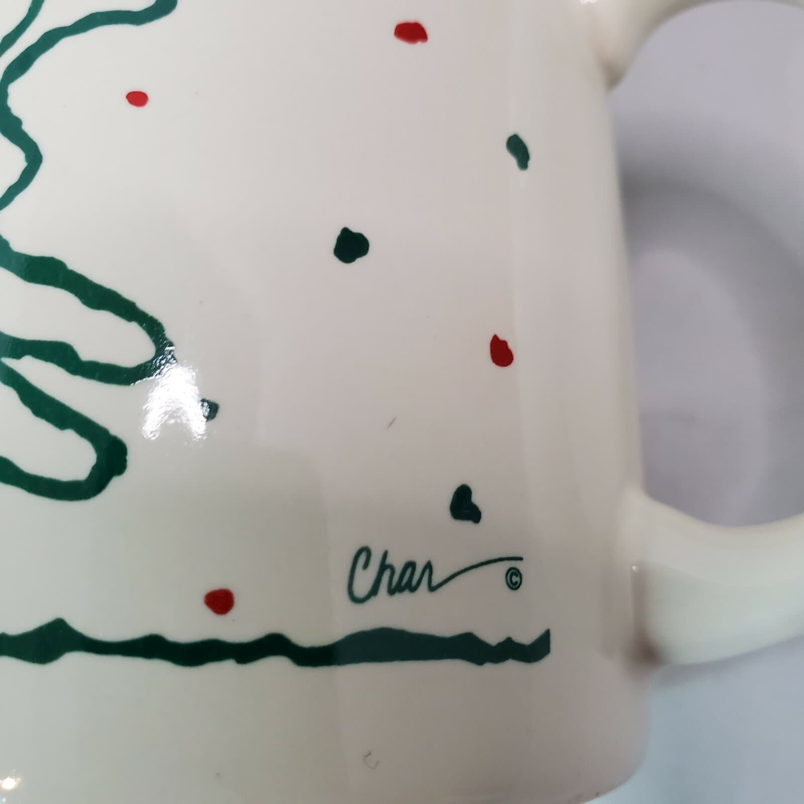 4 K.I.C. Earthenware Christmas Reindeer Tis the Season Coffee Mug Made in Korea - Thumbnail 3