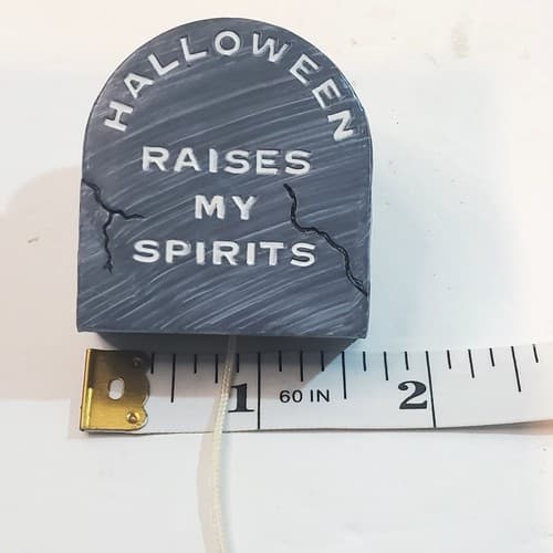 Hallmark Halloween Raises My Spirits Tombstone RIP Pull string Bat Pin Brooch - Thumbnail 6
