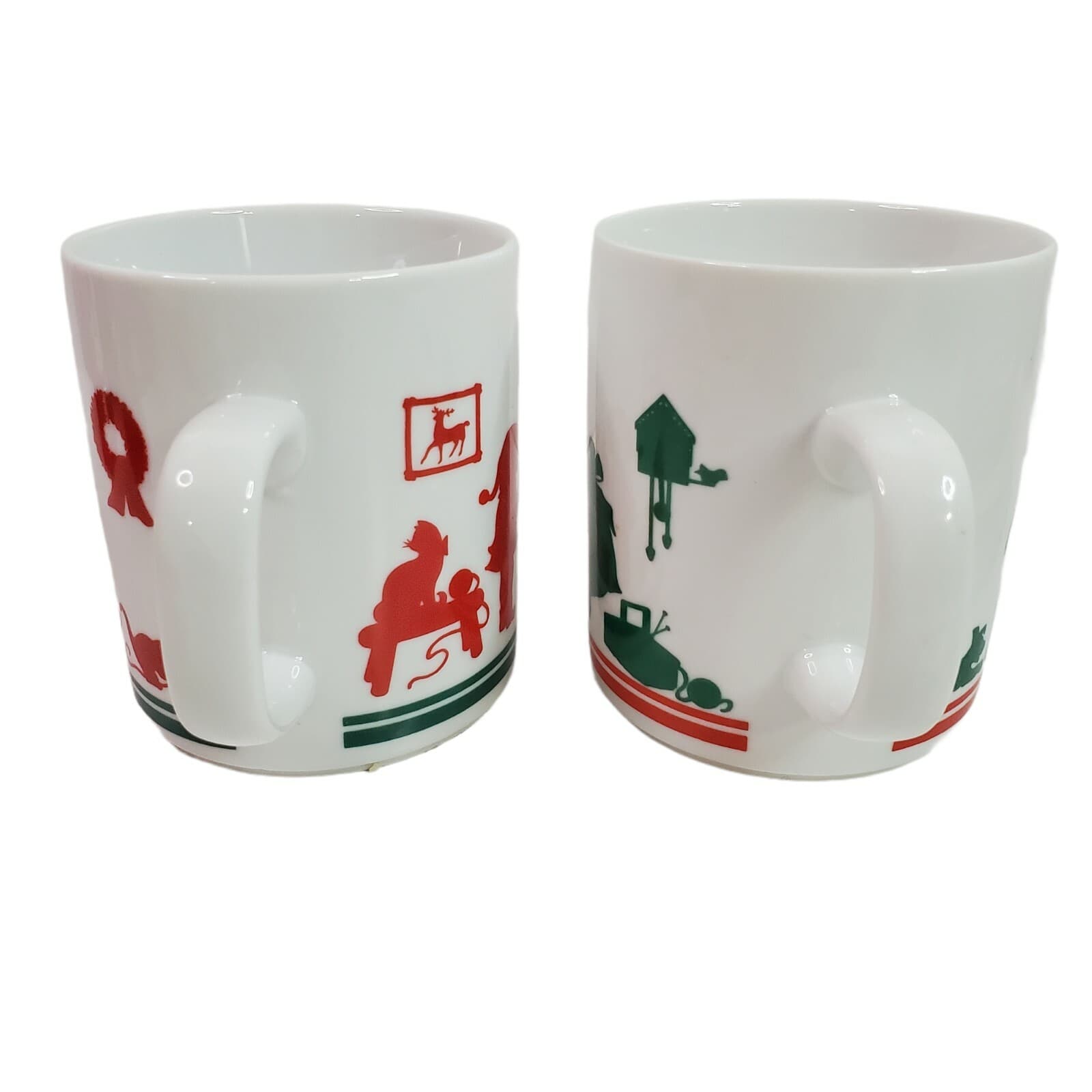 Vintage Avon Santa's Family Christmas Coffee Mugs Cups 1984 Holiday Set of 2 - Thumbnail 5