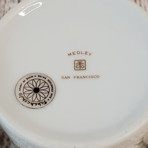 Vintage Takahashi Coffee Tea Mugs Cups Floral Medley San Francisco Japan Set 2 - Thumbnail 10