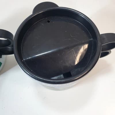 2 Vtg Travel Denali Ntl Park Alaska 8 oz Travel Coffee Mug Cup & Lid Whirley USA - Thumbnail 4