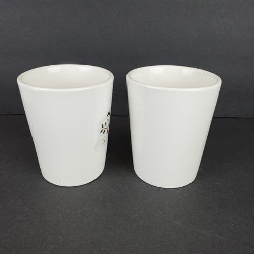 2 Williams Sonoma Simplistic Snowwomen 10 oz Mugs Coffee Tea Cocoa Holiday - Thumbnail 4
