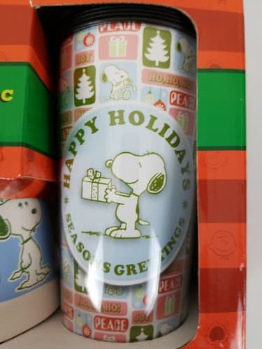 PEANUTS Snoopy Christmas Travel & Ceramic Mug 2-pack Boxed Set Holidays NEW GIFT - Thumbnail 4