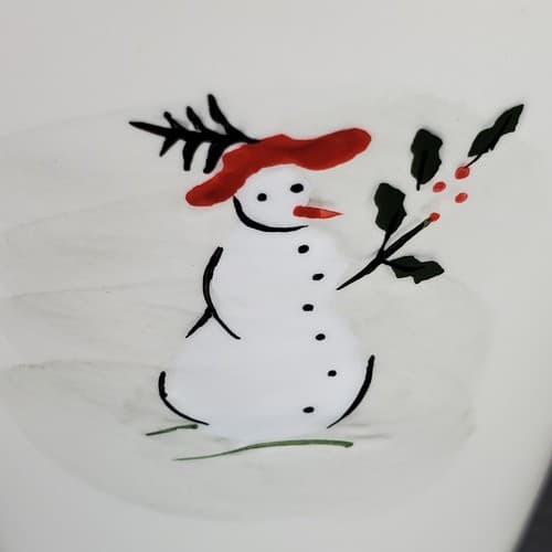 2 Williams Sonoma Simplistic Snowwomen 10 oz Mugs Coffee Tea Cocoa Holiday - Thumbnail 3