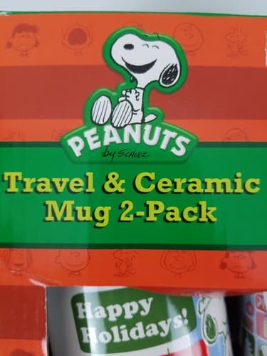 PEANUTS Snoopy Christmas Travel & Ceramic Mug 2-pack Boxed Set Holidays NEW GIFT - Thumbnail 5
