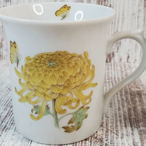 Vintage Takahashi Coffee Tea Mugs Cups Floral Medley San Francisco Japan Set 2 - Thumbnail 3