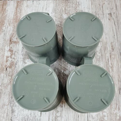 Cambro Shoreline 8 Oz Plastic Green Coffee Mugs Huntington Beach CA USA Set of 4 - Thumbnail 4
