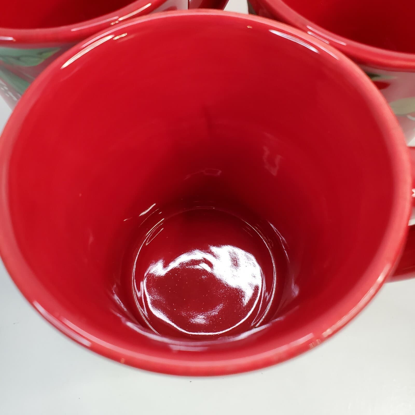Tracy Porter Holiday Red Coffee Mug Jolly Ol' Snowy Mistletoe Set 3 Coffee Mugs - Thumbnail 4