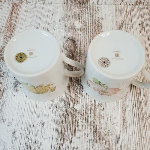 Vintage Takahashi Coffee Tea Mugs Cups Floral Medley San Francisco Japan Set 2 - Thumbnail 9