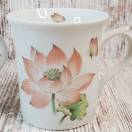 Vintage Takahashi Coffee Tea Mugs Cups Floral Medley San Francisco Japan Set 2 - Thumbnail 2