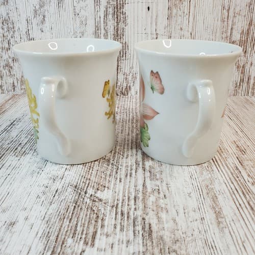 Vintage Takahashi Coffee Tea Mugs Cups Floral Medley San Francisco Japan Set 2 - Thumbnail 5
