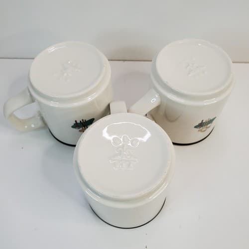 3 Homer Laughlin Seville U.S.A. Stackable Golf Country Club Coffee Tea Cups Mugs - Thumbnail 8