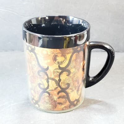 Vintage 1970s West Bend Thermo-Serv Mug Made In USA Geometric & Abstract Design - Thumbnail 3