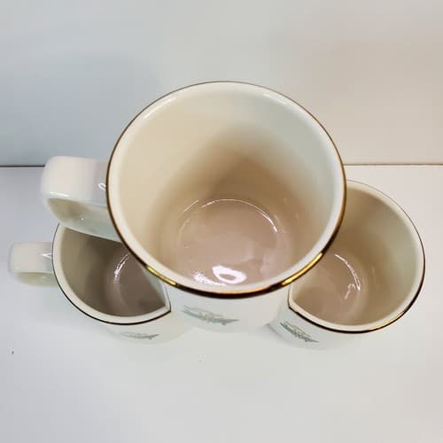 3 Homer Laughlin Seville U.S.A. Stackable Golf Country Club Coffee Tea Cups Mugs - Thumbnail 4