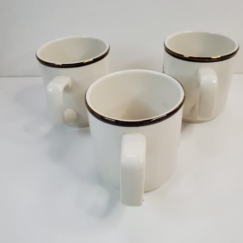 3 Homer Laughlin Seville U.S.A. Stackable Golf Country Club Coffee Tea Cups Mugs - Thumbnail 6