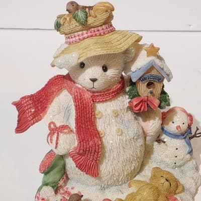 Cherished Teddies MERRY In The Meadow We Can Build A Snowman Figurine #706906 - Thumbnail 5