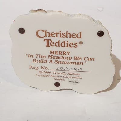 Cherished Teddies MERRY In The Meadow We Can Build A Snowman Figurine #706906 - Thumbnail 6
