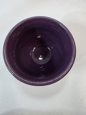 Deneen Pottery Egg Harbor Cafe 1985 Purple Soup Cauldron Hand Thrown USA 2014 - Thumbnail 3