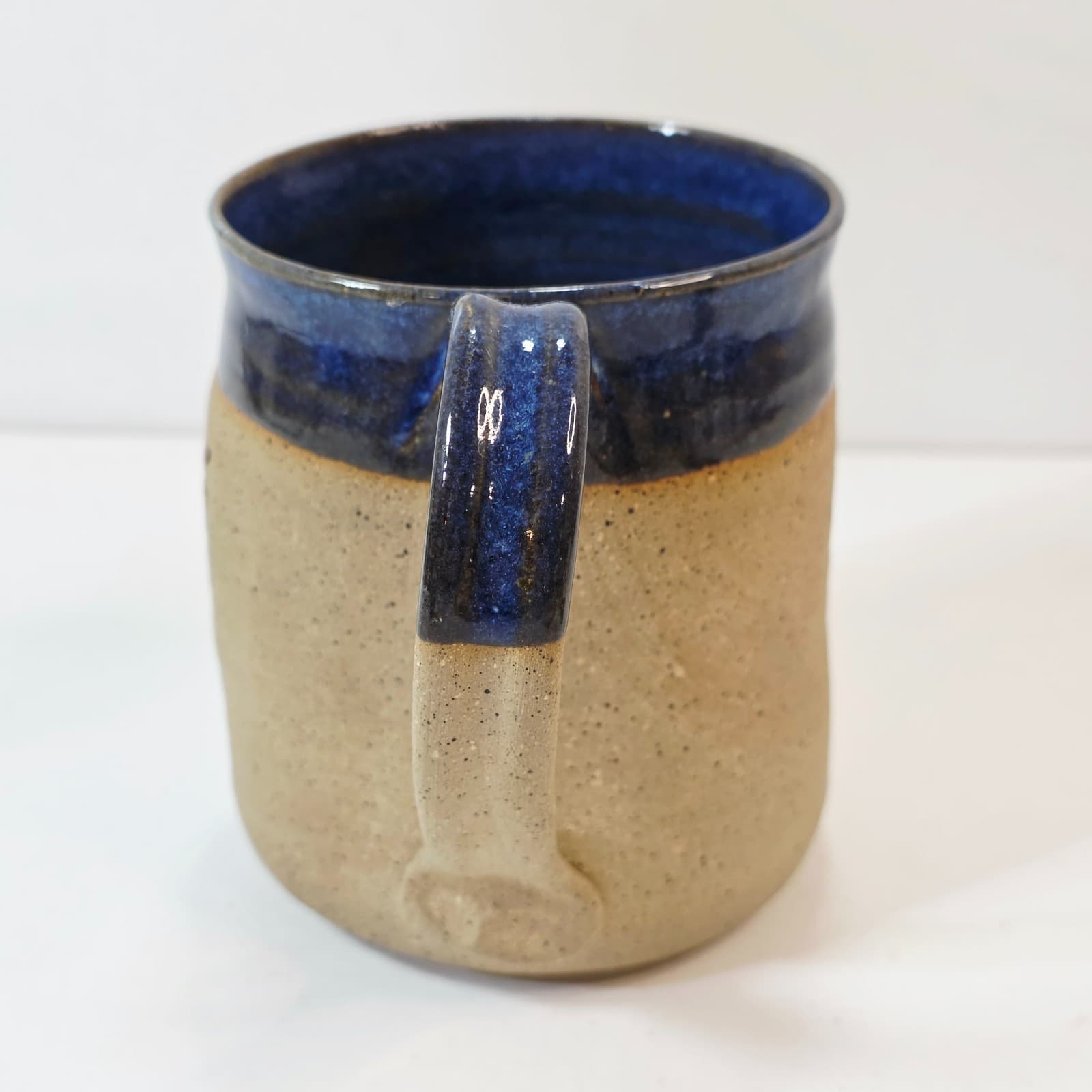 Studio Pottery Handcrafted Glazed Mug Smoky Mountain Emblem Signed D Howard - Thumbnail 4