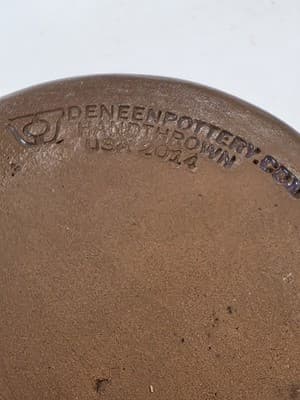 Deneen Pottery Egg Harbor Cafe 1985 Purple Soup Cauldron Hand Thrown USA 2014 - Thumbnail 8