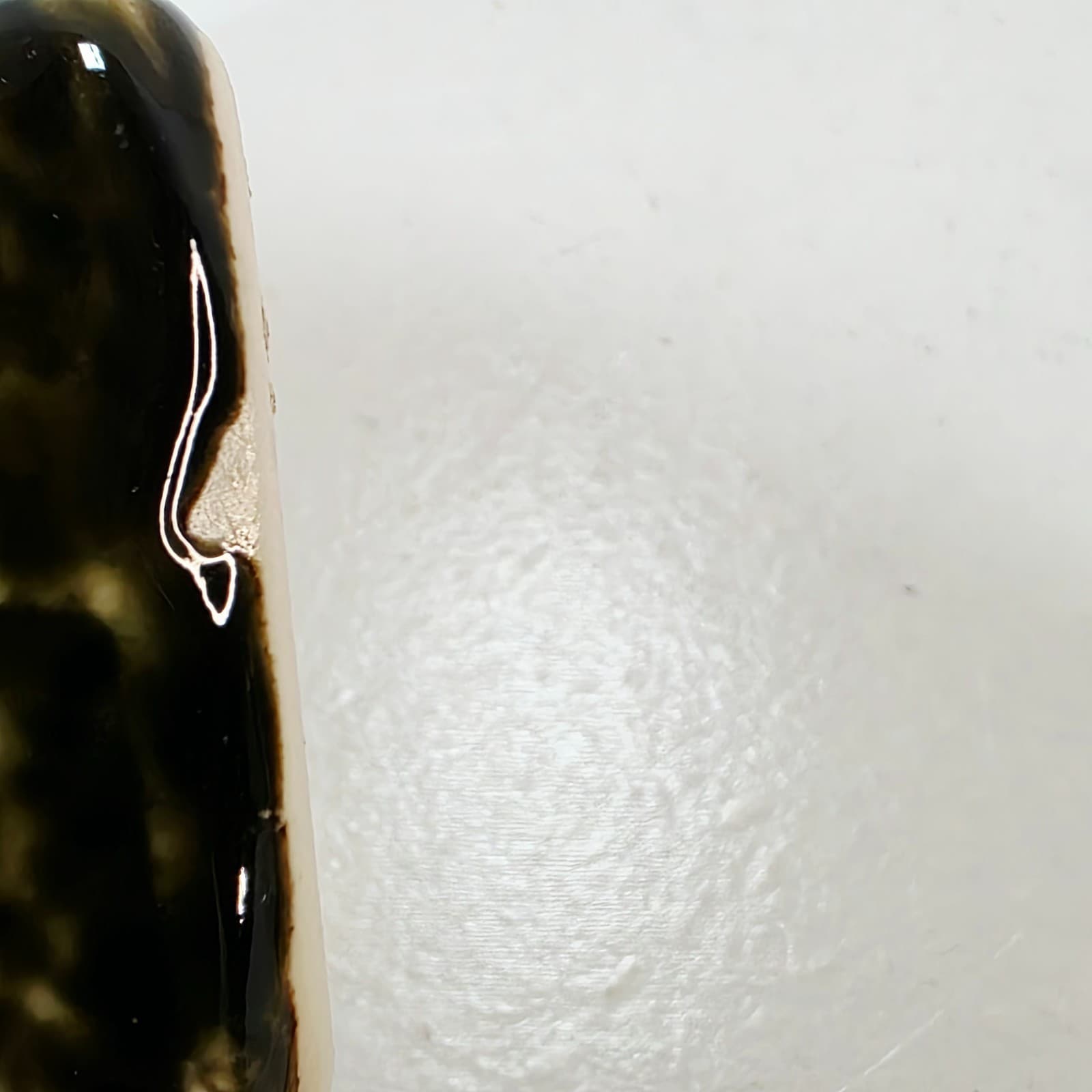 Vintage Green Glazed Ireland Ceramic Small Harp Vase Marked Made In Ireland 5" - Thumbnail 10