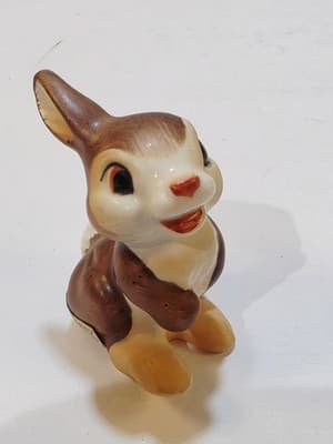 Vintage Miniature Figurine Disney THUMPER Bambi's Brown Bunny Rabbit Figure - Thumbnail 5