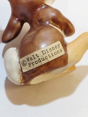 Vintage Miniature Figurine Disney THUMPER Bambi's Brown Bunny Rabbit Figure - Thumbnail 6