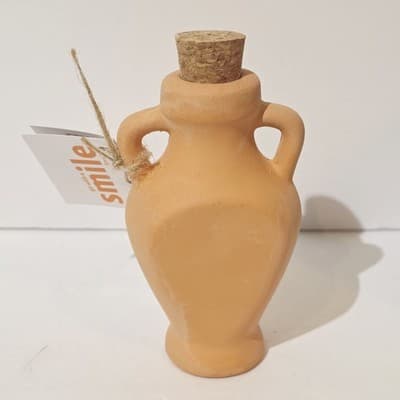 Tura Turizm Virgin Mary Terracotta Holy Water Pot w/ Cork Bottle Ephesians 5.5" - Thumbnail 5