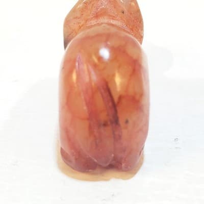 Vintage Miniature Hand Carved Pink Stone Mouse Animal Rodent Figurine 1.25 inch - Thumbnail 5